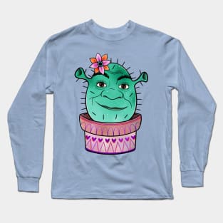 Funny ogre cactus Long Sleeve T-Shirt